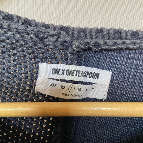 One Teaspoon Cropped Denim and Knit Top - Picture 2 of 3